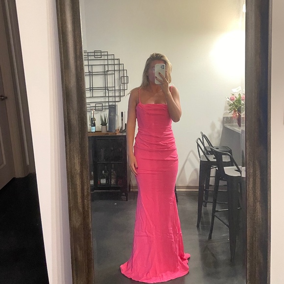 HOUSE OF CB 'Milena' Hot Pink Corset Maxi Dress NWOT - Picture 3 of 3